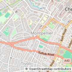 Map of Cheltenham, Gloucestershire