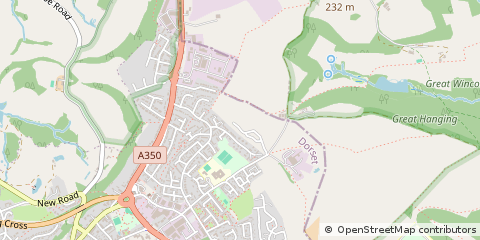 Map of Shaftesbury, Dorset