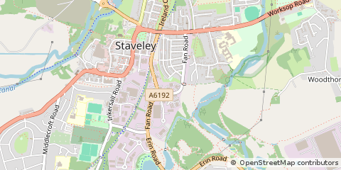 Map of Derbyshire