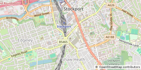 Map of Stockport, Cheshire