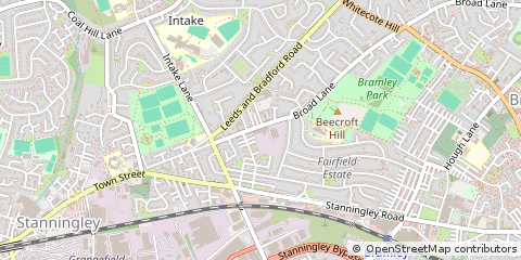 Map of Leeds, West Yorkshire
