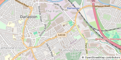 Map of Darlaston Wednesbury, West Midlands