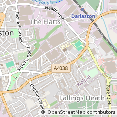 Map of Darlaston Wednesbury, West Midlands