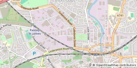 Map of Paisley, Renfrewshire