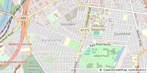 Map of Middlesbrough, Cleveland