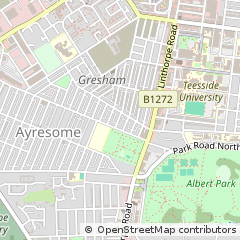 Map of Middlesbrough, Cleveland