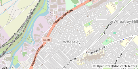 Map of Doncaster, South Yorkshire