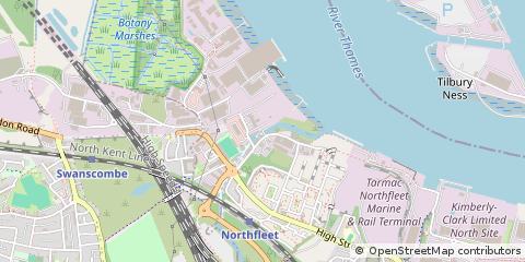 Map of Northfleet, Kent