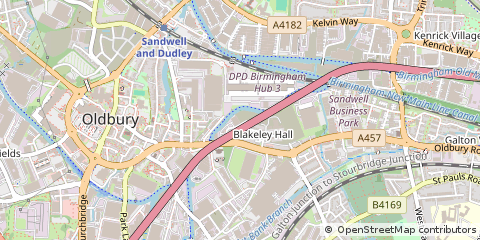 Map of Oldbury, West Midlands