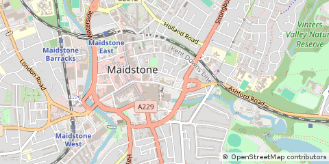 Map of Maidstone, Kent