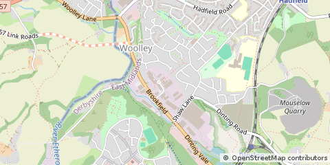 Map of Glossop, Derbyshire