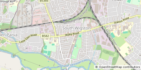 Map of Leicester, Leicestershire