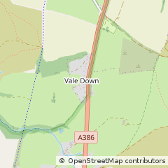Map of Okehampton, Devon