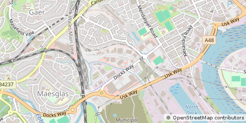 Map of Maesglas Retail Estate, Newport