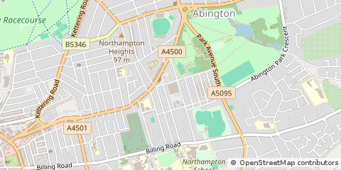 Map of Northampton, Northamptonshire