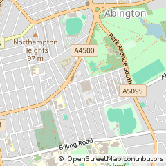 Map of Northampton, Northamptonshire
