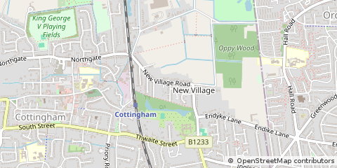 Map of Cottingham, East Yorkshire