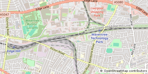 Map of Liverpool, Merseyside