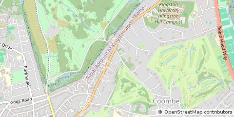 Map of Kingston Upon Thames, Surrey