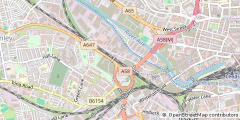 Map of Leeds, West Yorkshire