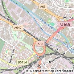 Map of Leeds, West Yorkshire