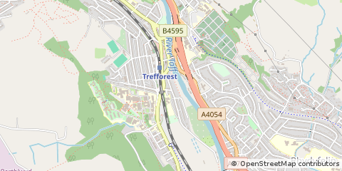 Map of Pontypridd, Rhondda Cynon TAF