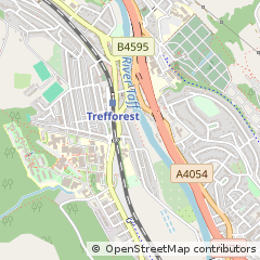 Map of Pontypridd, Rhondda Cynon TAF