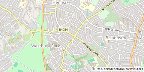 Map of Westbury Park, Bristol