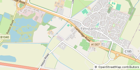 Map of Fenstanton, Cambs