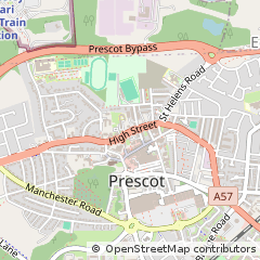 Map of Prescot, Merseyside