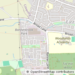 Map of Coventry, West Midlands