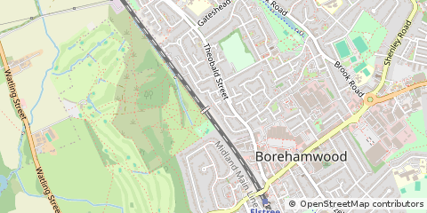 Map of Borehamwood