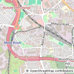 Map of Hunslet, West Yorkshire