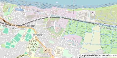 Map of Gravesend, Kent