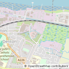 Map of Gravesend, Kent
