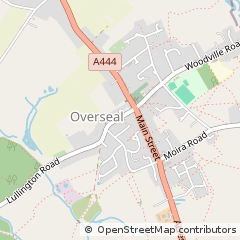 Map of Swadlincote, Derbyshire
