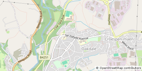 Map of Blackwood, Gwent