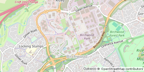 Map of Warrington