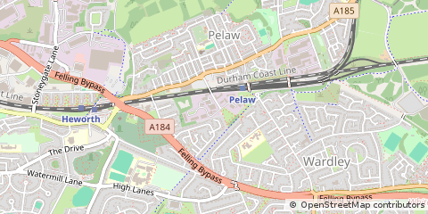 Map of Gateshead