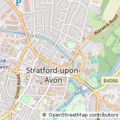 Map of Stratford Upon Avon, Warwickshire