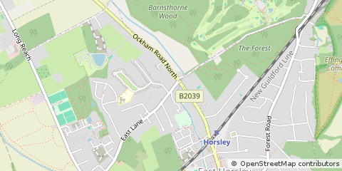 Map of West Horsley, Surrey
