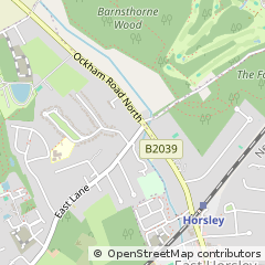 Map of West Horsley, Surrey