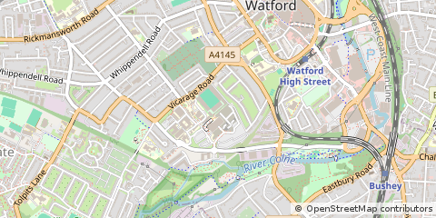Map of Watford, Hertfordshire