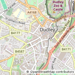 Map of Dudley, West Midlands