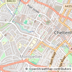 Map of Cheltenham, Gloucestershire