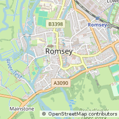 Map of Romsey, Hampshire