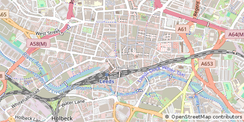 Map of Leeds, West Yorkshire