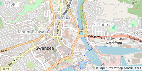 Map of Swansea