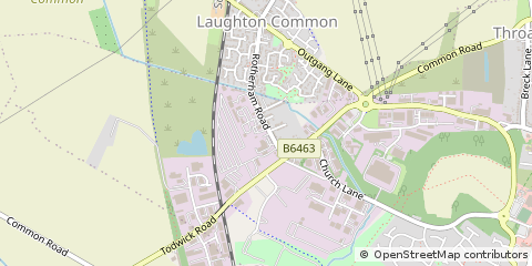 Map of Dinnington, Sheffield