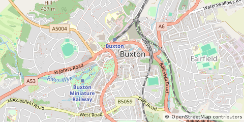 Map of Buxton, Derbyshire